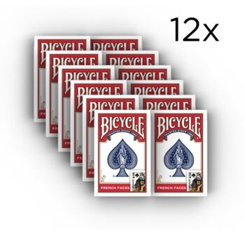 Bicycle® Standard Bridge Rouge Faces Françaises 12-Pack